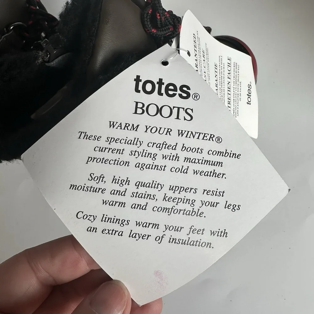 NWT Totes Kids Toddler Brown Black Winter Waterproof Insulated Boots Size 6